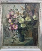 Schilderij bloemen getekend "Daniel", Antiek en Kunst, Ophalen