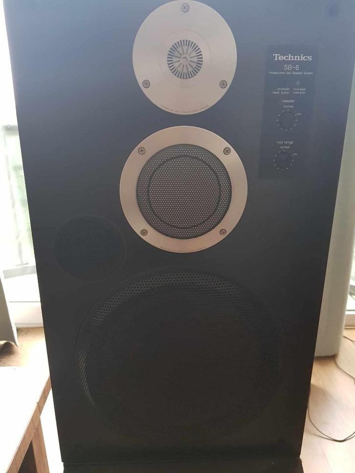 Vintage Luidsprekers Technics SB 6., Audio, Tv en Foto, Luidsprekerboxen, Zo goed als nieuw, Front, Rear of Stereo speakers, 60 tot 120 watt