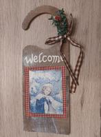 Houten deur hanger welkom kerst Kerstmis, Gebruikt, Ophalen of Verzenden