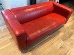 Canapé IKEA Klippan cuir rouge 2 places, 150 à 200 cm, Deux personnes, Banc droit, Utilisé