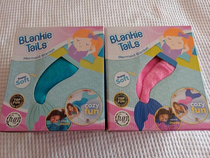 2 fleece zeemeerminstaarten blankie tail zgan, Kinderen en Baby's, Speelgoed | Overig, Zo goed als nieuw, Jongen of Meisje, Ophalen of Verzenden
