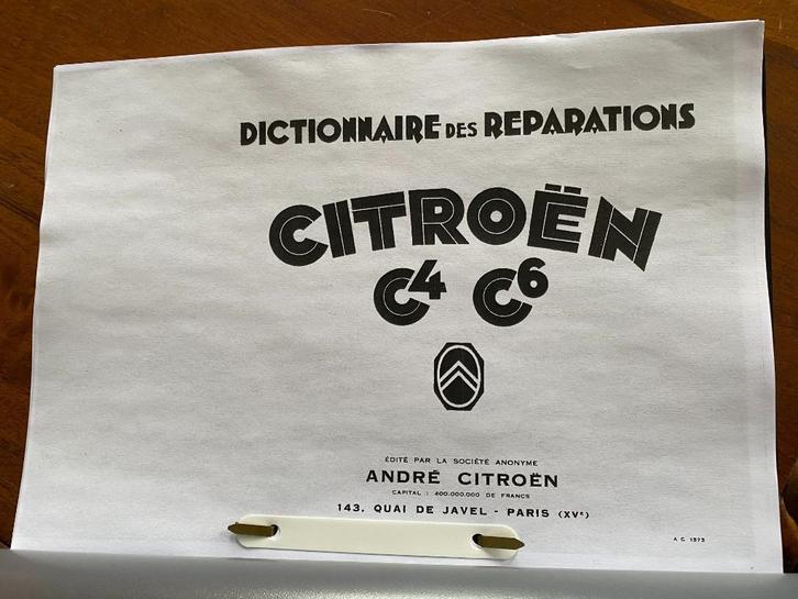 Citroen ac4 herstel handboek 1929 tot 1933, Auto diversen, Handleidingen en Instructieboekjes, Ophalen of Verzenden