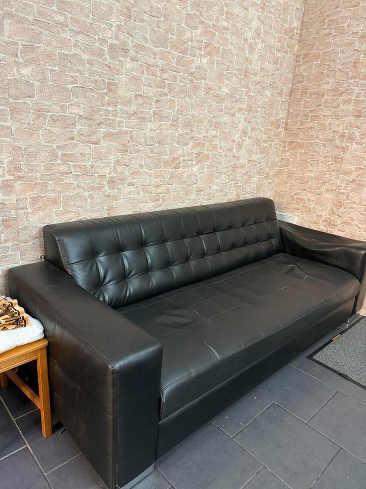 Zwarte zetel, Huis en Inrichting, Fauteuils, Zo goed als nieuw, Ophalen