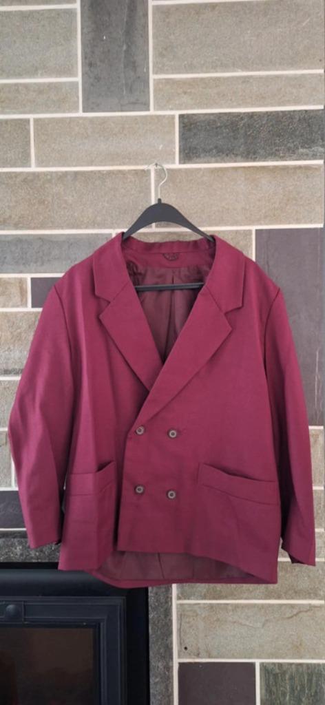 Donker roos pak, kostuum, ensemble Dames, Kleding | Dames, Gelegenheidskleding, Gedragen, Overige typen, Maat 36 (S), Roze, Ophalen of Verzenden