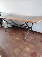 Lange eetkamertafel met zwarte poten, Ophalen, Hout