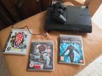 PS3 Super Slim, 1 controller, Dark Souls, Bayonetta, Fuel, Ophalen, Super Slim, 500 GB, Met 1 controller