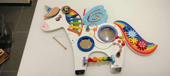 Viga Toys Houten Wandspel - Unicorn, Kinderen en Baby's, Speelgoed | Houten speelgoed, Zo goed als nieuw, Ophalen