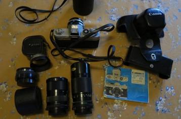 Canon FT QL + 3lenzen + 2x convertor + behuizingen = perfect beschikbaar voor biedingen