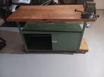 Werkbank incl bankschroef, Doe-het-zelf en Bouw, Werkbanken, Ophalen, Gebruikt, Bankschroef