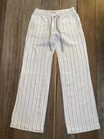 MNG Mango 36 - Losse broek met lijnen in gebroken wit en gri, Kleding | Dames, Mango, Verzenden, Wit, Maat 36 (S)