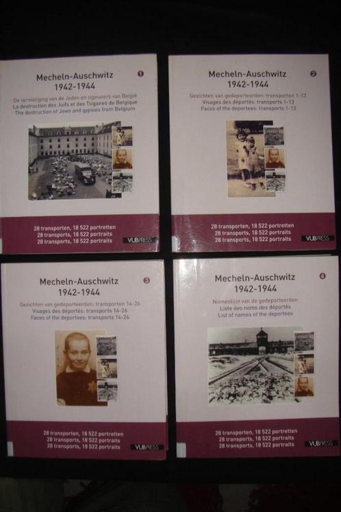 Malines - Auschwitz 1942 - 1944 - 4 volumes, Livres, Guerre & Militaire, Utilisé, Autres sujets/thèmes, Deuxième Guerre mondiale