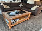 Eiken salontafel met arduinen blad, 100 à 150 cm, Moins de 50 cm, Enlèvement, Utilisé