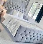 Luxe fluwelen bed – elegant design met premium comfort, Envoi, Neuf, Noir