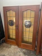 Dubbel deur met glaswerk, Ophalen, Gebruikt, Binnendeur