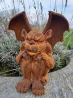 GEPATINEERDE GIETIJZEREN ZITTING, GARGOYLE, Tuin en Terras, Ophalen of Verzenden, Nieuw, Steen, Overige typen