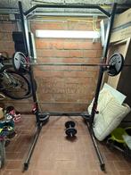 Domyos Rack 500 - rack de musculation et tractions + poids, Sport en Fitness, Fitnessmaterialen, Ophalen, Gebruikt