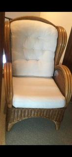 2 stuks - Fauteuil rotan met kussens - zo goed als nieuw, Antiek en Kunst, Ophalen