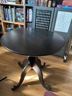 Tafel zwart mooie poot - diameter 76cm, Huis en Inrichting, Ophalen, Gebruikt