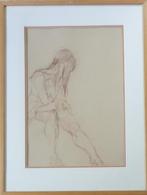 JOOP LIESKER / NAAKTE VROUW / ORIGINEEL WERK / 82x62cm KADER, Ophalen