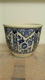 cachepot boch freres-delfts blauw-H18cm-doormeter boven 20cm, Antiek en Kunst, Antiek | Keramiek en Aardewerk, Ophalen