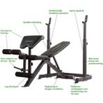 Fitness drukbank Tunturi WB50, Sport en Fitness, Ophalen, Benen, Krachtstation, Zo goed als nieuw
