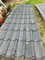 metalen dakpanelen, Doe-het-zelf en Bouw, Dakpannen en Dakbedekking, Gebruikt, Zwart, 15 m² of meer, Metaal