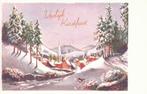 Carte postale - Carte vintage avec vœux de Noël, Enlèvement ou Envoi, 1940 à 1960, Non affranchie, (Jour de) Fête