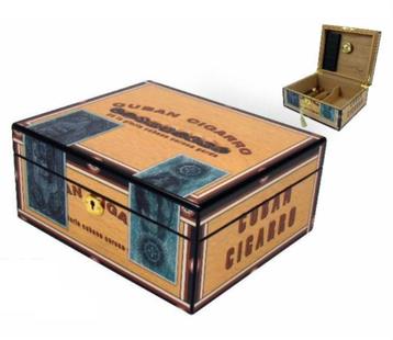 H62  MERK HUMIDOR "CUBAN CIGARRO" PIANOLAK  DARK HIGH POLISH beschikbaar voor biedingen
