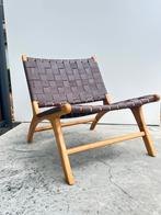 Mooi hout en echt  leder in perfecte staat vintage 1980, Ophalen, Zo goed als nieuw, Hout