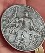 Munt van 5 Centimes 1909 — Brons — Geen muntletter, Verzenden, Setje