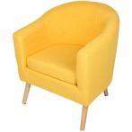 Fauteuil Tissu - Jaune - Scandinave, Maison & Meubles, Fauteuils, Enlèvement, Comme neuf