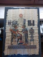 Egyptisch (konings-)paar op papyrus, Antiek en Kunst, Ophalen