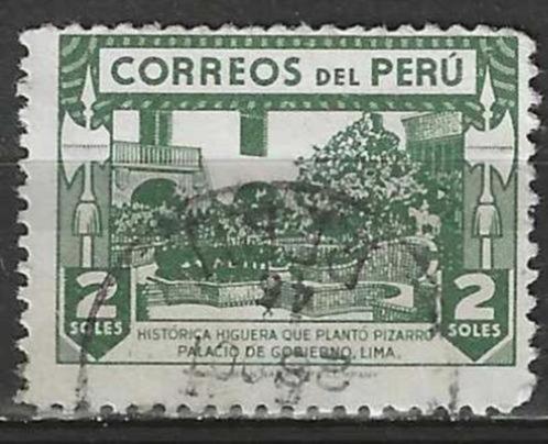 Peru 1938 - Yvert 363 - Vijgenboom van Pizarro (ST), Timbres & Monnaies, Timbres | Amérique, Affranchi, Envoi