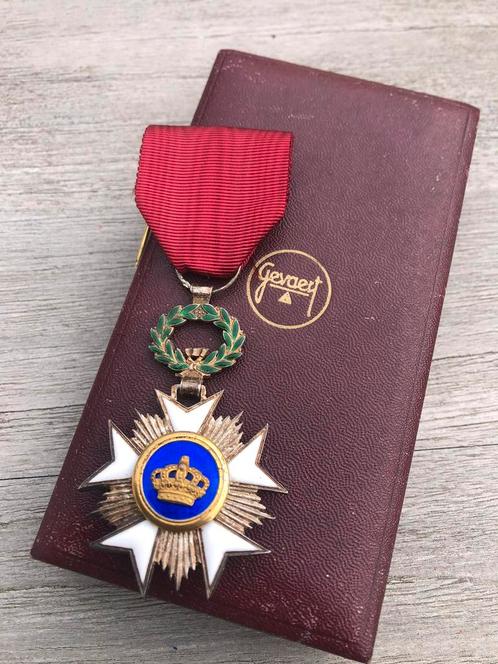Ridder kroonorde agfa gevaert luxedoos ECHT ZILVER, Verzamelen, Militaria | Algemeen, Ophalen of Verzenden