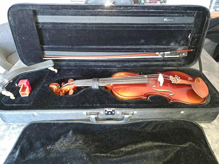 Viool - Studie-instrument, Muziek en Instrumenten, Strijkinstrumenten | Violen en Altviolen, Gebruikt, Viool, 4/4-viool, Met koffer