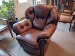 CHESTERFIELD SPRINGVALE  3 zit en fauteuil. Oxrood leder., Huis en Inrichting, Ophalen of Verzenden, Zo goed als nieuw