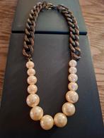 Ketting met grote parels en bronzen ketting ZARA, Ophalen, Zo goed als nieuw