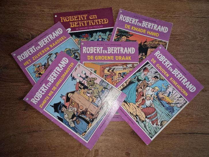 robert en bertrand 6 strips, Boeken, Stripverhalen, Gelezen, Meerdere stripboeken, Ophalen of Verzenden