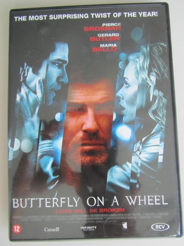 DVD BUTTERFLY ON A WHEEL (Thriller met Pierce Brosnan), Cd's en Dvd's, Dvd's | Actie, Zo goed als nieuw, Actiethriller, Vanaf 12 jaar
