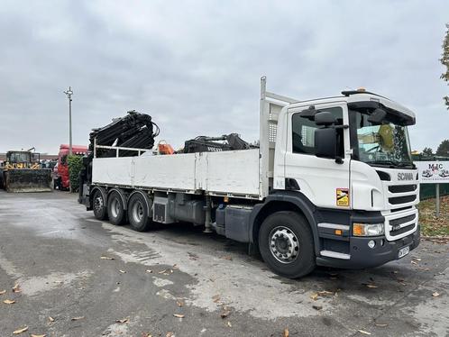 Scania P450 8x4 TRIDEM PRITSCHE + KRAN HIAB 377 E-6 + FLY-JI, Autos, Camions, Entreprise, Scania, Autres carburants, Euro 6, 2 portes