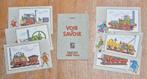Tintin portfolio Voir et Savoir Le Chemin de Fer 1954 Hergé, Verzamelen, Ophalen of Verzenden, Kuifje, Gebruikt, Plaatje, Poster of Sticker