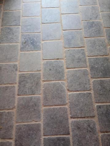 5 m2 blauwsteen klinkers, Tuin en Terras, Tegels en Klinkers, Ophalen, Zo goed als nieuw, Klinkers