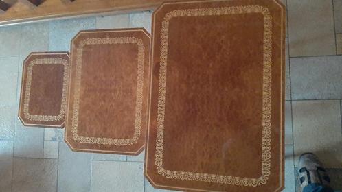 vintage bijzettafeltjes met muziekdoos, Huis en Inrichting, Tafels | Bijzettafels, Gebruikt, Rechthoekig, 45 tot 60 cm, 55 tot 75 cm