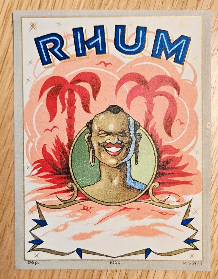 Rum Old label - Label 104, Verzamelen, Biermerken, Viltje(s), Ophalen of Verzenden