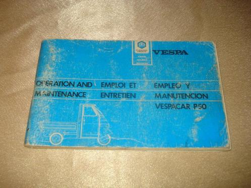 Ancienne Notice d'Utilisation et Entretien pour Vespacar P50, Auto diversen, Handleidingen en Instructieboekjes, Ophalen of Verzenden