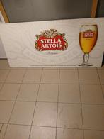 Groot Stella Artois reclamebord (L 1,60 m, B 75 cm), Verzamelen, Ophalen, Zo goed als nieuw, Reclamebord, Plaat of Schild, Stella Artois