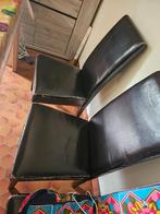 Eet tafel stoelen zwart gebruikt schade, Huis en Inrichting, Stoelen, Vijf, Zes of meer stoelen, Gebruikt, Zwart, Ophalen