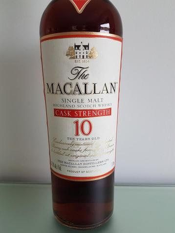 THE MACALLAN CASK STREGTH 10 YEARS OLD   COLLECTORS WHISKY  beschikbaar voor biedingen