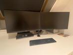 Dubbele monitor houder Max 28 inch en 8kg per scherm., Ophalen of Verzenden