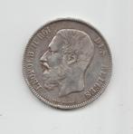 5 francs 1869 LÉOPOLD II ROI DES BELGES, Argent, Enlèvement ou Envoi, Monnaie en vrac